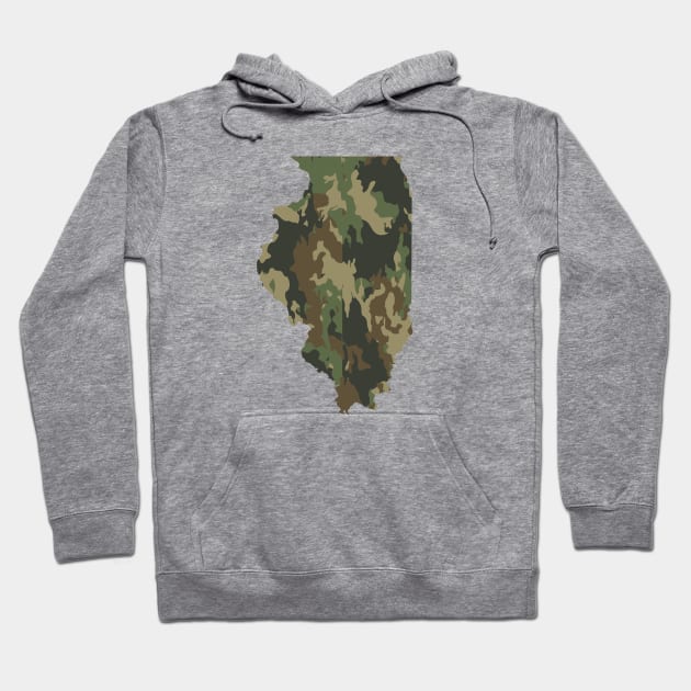 Hunting Illinois Hoodie by GreenGuyTeesStore